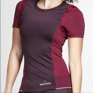 Stella McCartney x Adidas burgundy fitness top